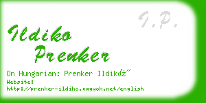 ildiko prenker business card